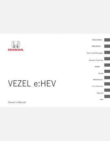 honda vezel 2021 2022 2023 2024 hybrid owners manual